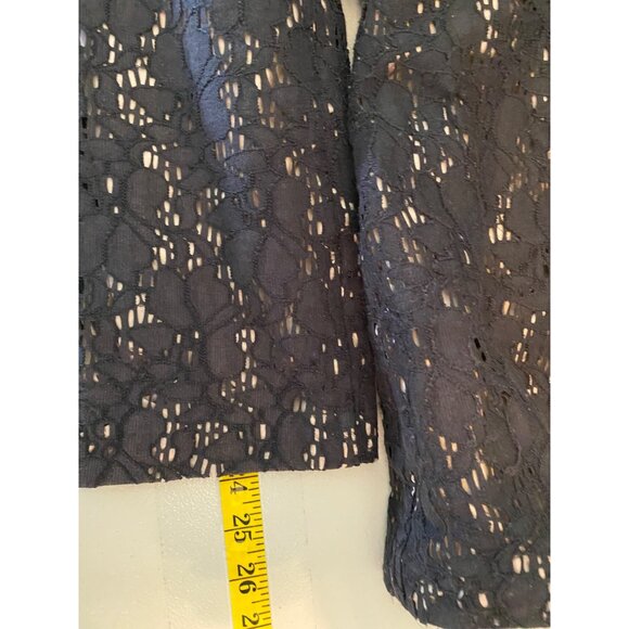 Marisa Christina Womens Black Lace Button-Down Jacket Coat Size 12 - Picture 10 of 10